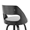 Armen Living Julius 26" Gray Faux Leather and Black Wood Bar Stool LCJUBABLGR26 - alternate 7